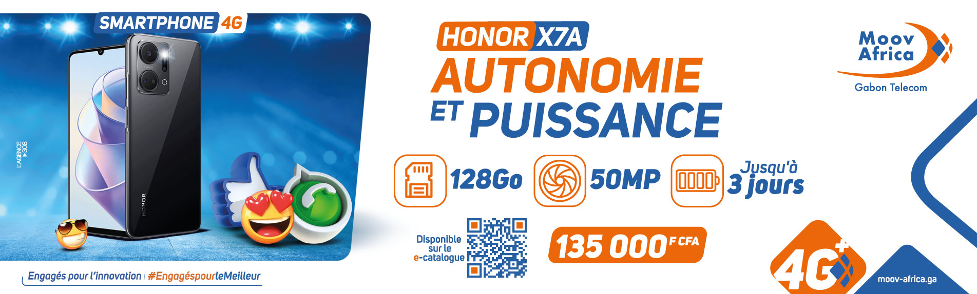 Moov Africa-Gabon Télécom - NOUVELLE BOX WIFI 4G+ 📲💻🖱 Légère 🙂. Petite  😚. Moins chère 😘. Le meilleur de l'Internet partout 🚕🏜🏡, tout le temps  ⏱ avec vous. 🦸‍♂️ Capacité: Jusqu'à 1️⃣5️⃣